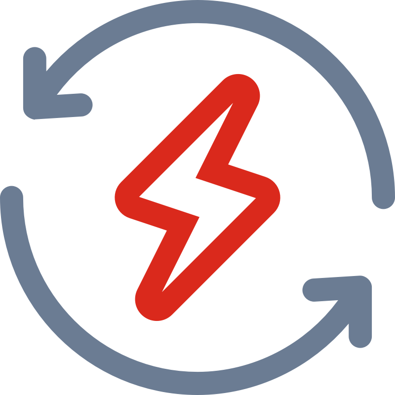 Renewable energy power conversion icon