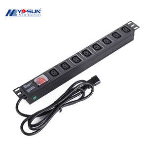 Yosun Wholesale Custom PDU Socket 19 1U 8way IEC C13 C14 Switch Power Distribution Unit Cabinet PDU